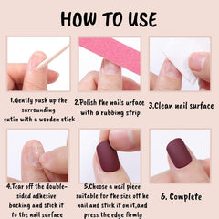 PEPFTG nail file and wooden sticks detail for shaping and prep