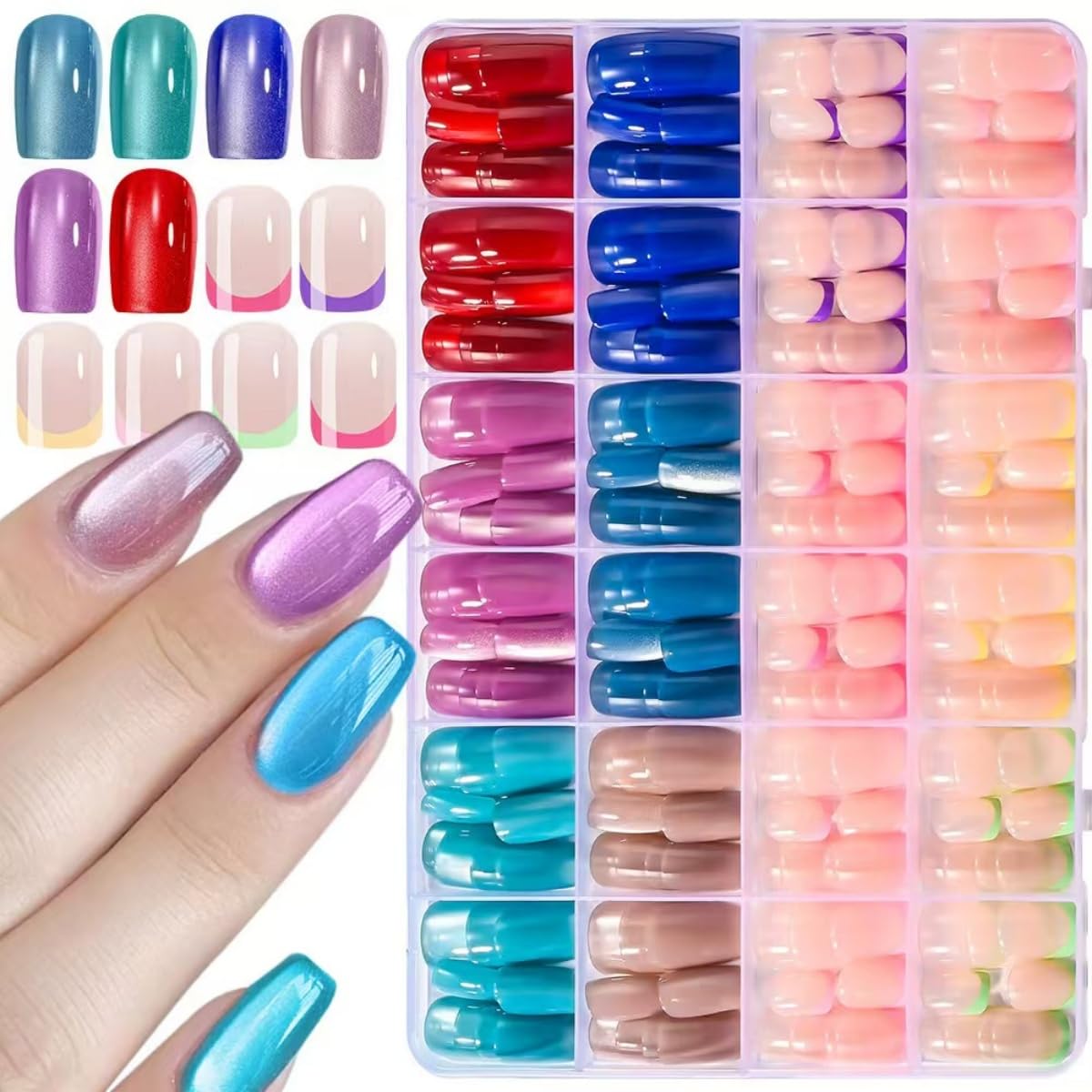 PEPFTG front packaging showing 288-piece set and included tools for complete at-home nails