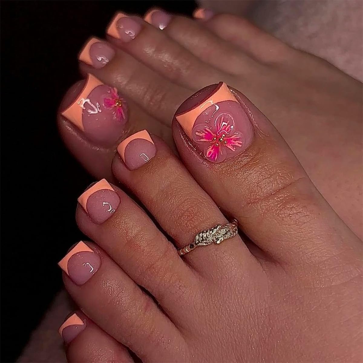 PEPFTG front packaging displaying full French tip toe nails kit for easy purchase