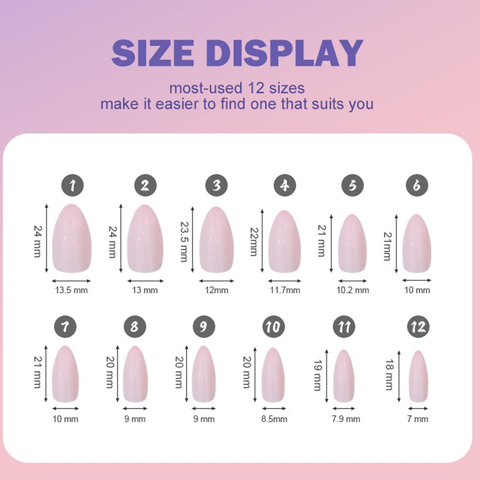 PEPFTG nails beside a ruler to show scale and true-to-size fit