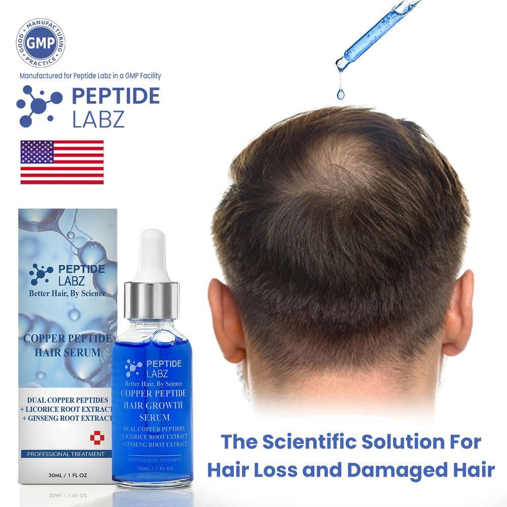 PeptideLabz serum texture close-up highlighting lightweight, non-greasy formula benefit