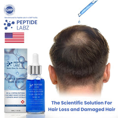 PeptideLabz serum texture close-up highlighting lightweight, non-greasy formula benefit