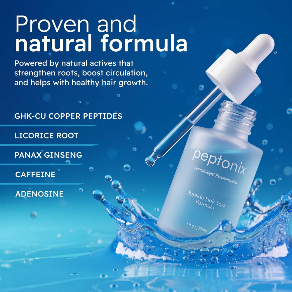 Applying Peptonix to scalp in targeted area benefit: focused nutrient delivery to follicles