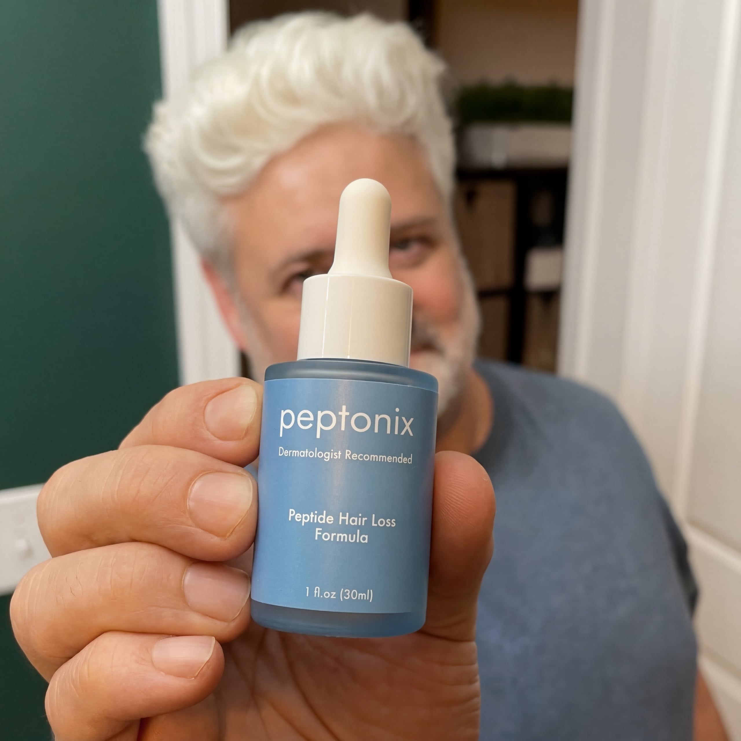 Peptonix on a bathroom vanity with towel and mirror benefit: seamless addition to daily routine