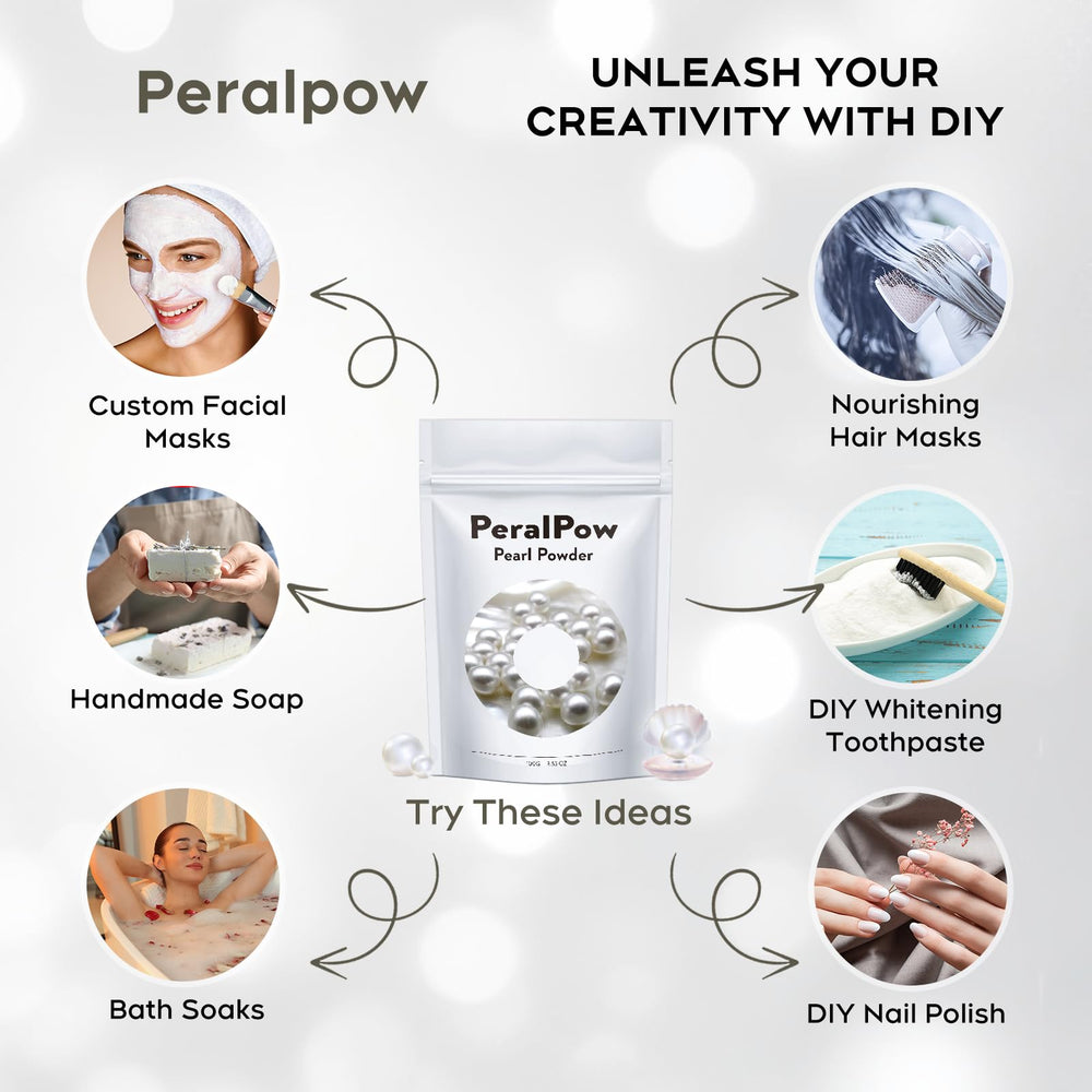 Peralpow 100g jar beside common objects for scale, clarifying product quantity