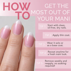 Perfect Formula in-use manicure setup showing salon-quality glossy results