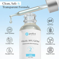 Perfect Image ingredient label with retinol and green tea for antioxidant support