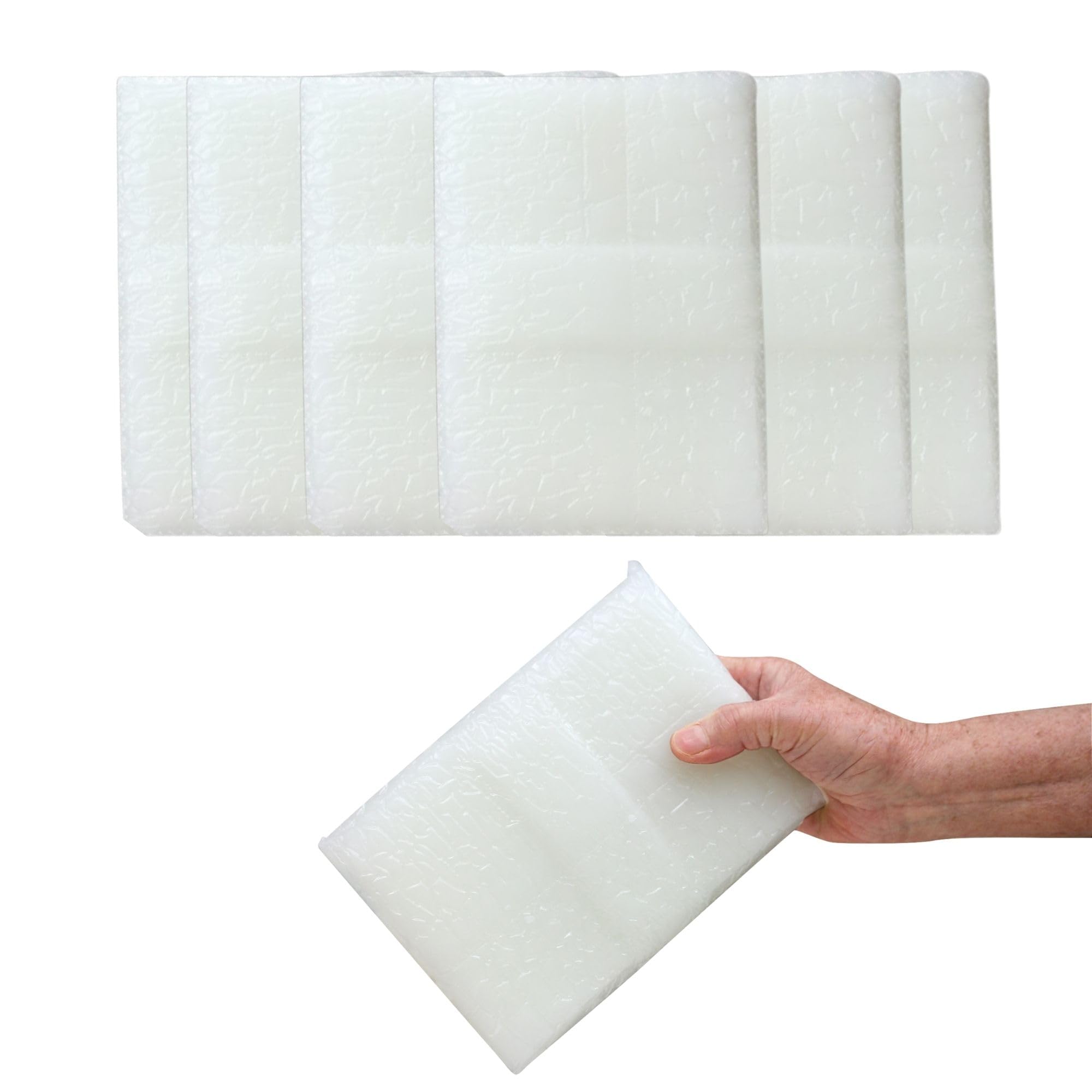 Performa front packaging showing six unscented wax blocks and neat storage benefit