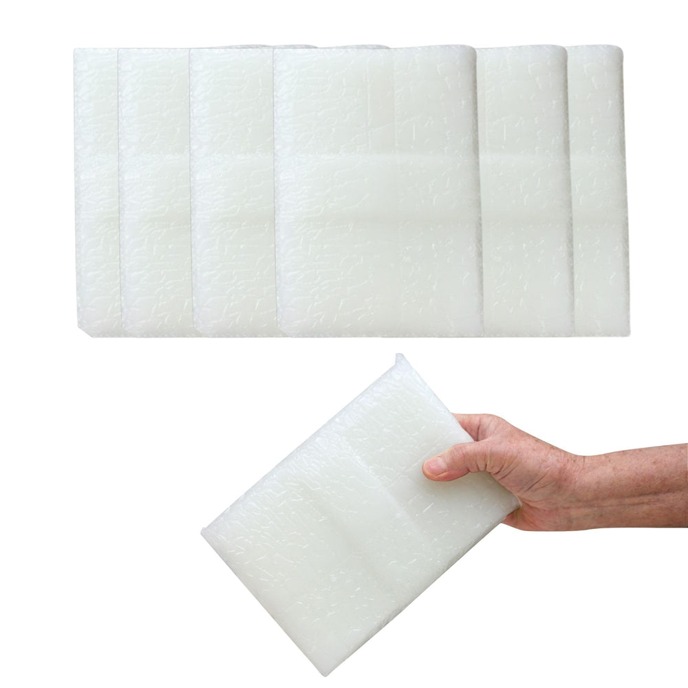 Performa front packaging showing six unscented wax blocks and neat storage benefit