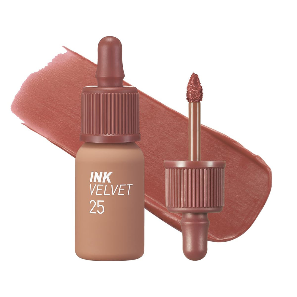 Peripera front packaging of 25 Cinnamon Nude showing product and shade advantage