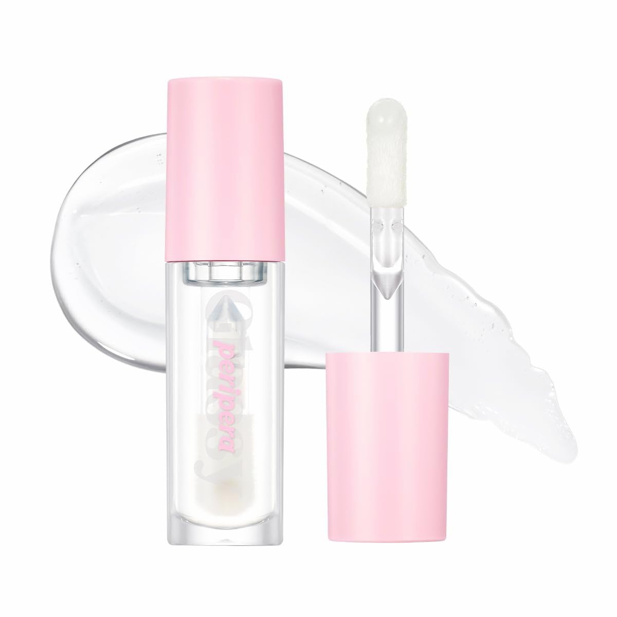 Peripera front packaging showing sleek tube and clear gloss benefit high-shine