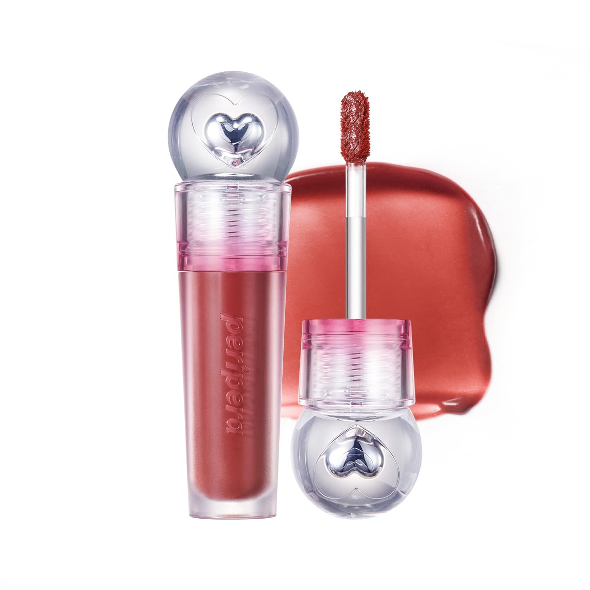 Peripera front packaging showing bottle and silver heart accent for pretty display