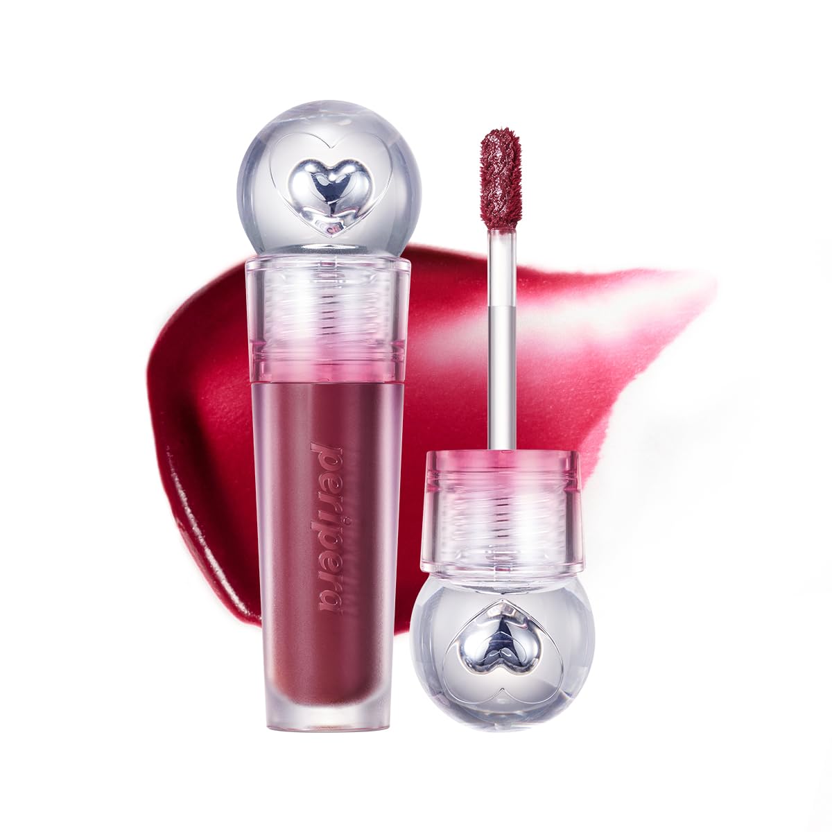 Peripera front bottle showing shade 05 Cool Luck and glossy design benefit of cute presentation