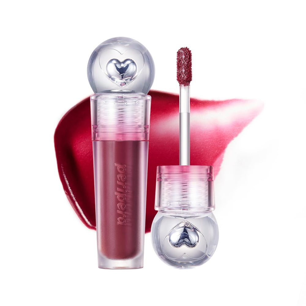 Peripera front bottle showing shade 05 Cool Luck and glossy design benefit of cute presentation