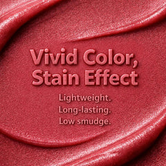 Peripera texture swipe on white background showing smooth velvet finish benefit