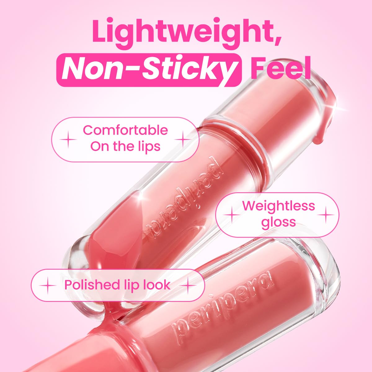 Peripera cap and tube scale displaying compact travel-friendly size