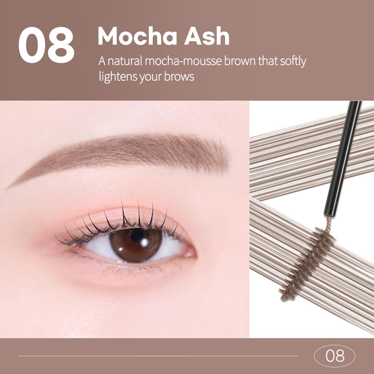 Peripera Speedy Skinny Brow in a makeup bag lifestyle shot for quick everyday grooming