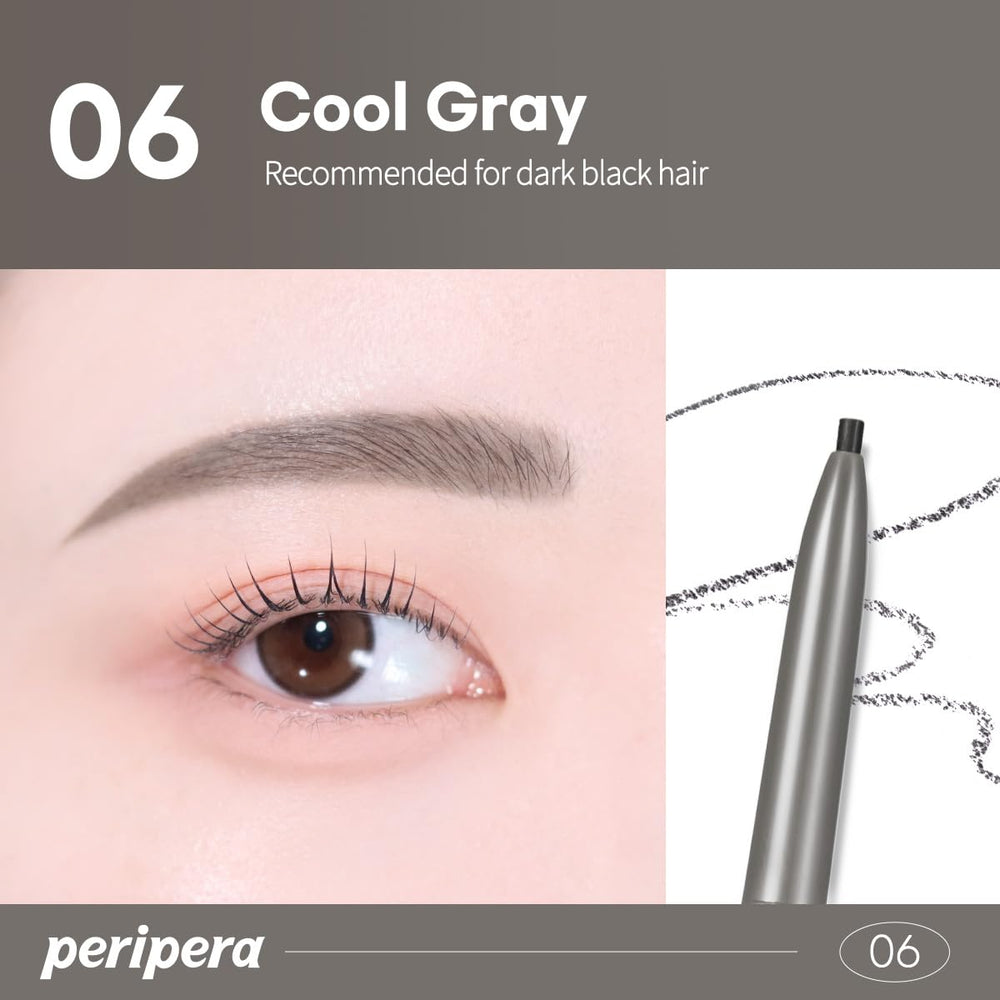 Peripera pencil next to ruler showing compact travel-friendly length