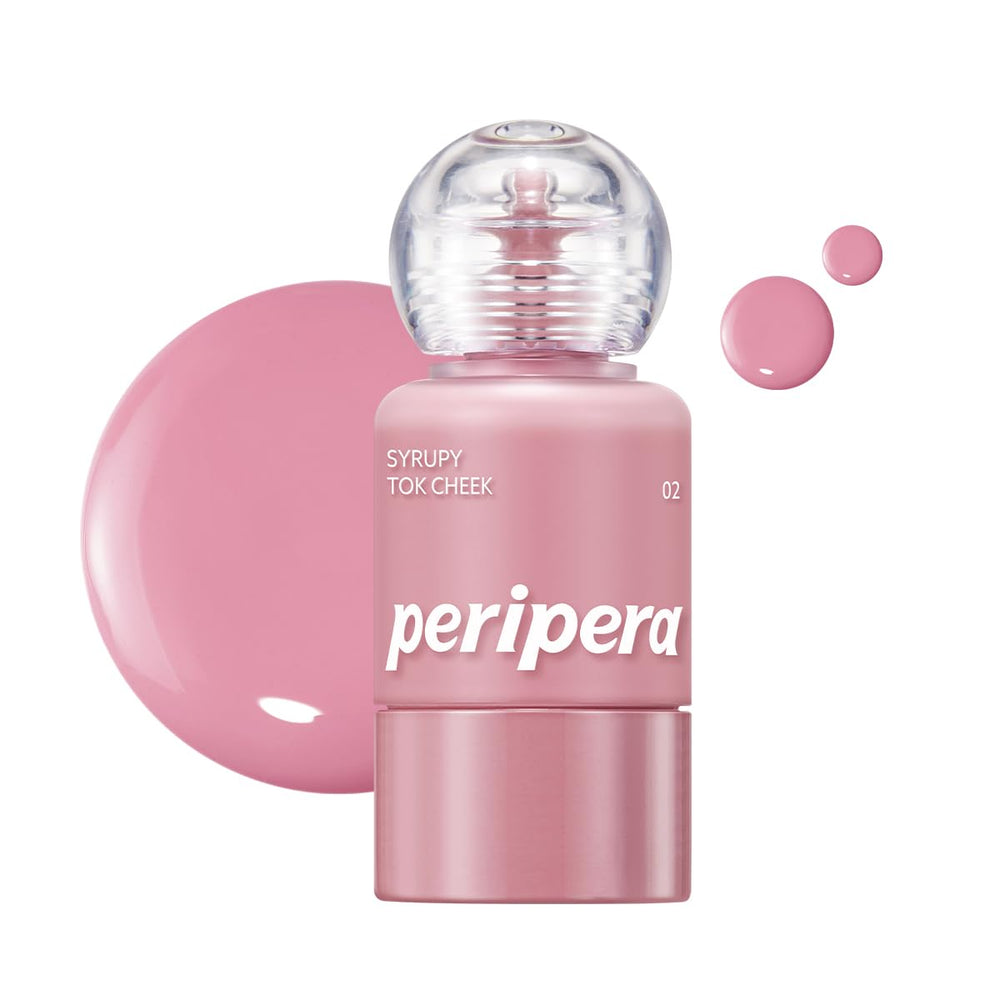 Peripera front bottle of Syrupy Tok Cheek showing label and shade for easy selection