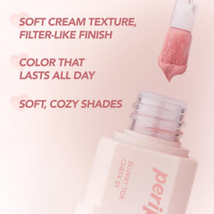 Peripera texture droplet on skin showing creamy, blurring finish