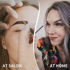 PERMANIA tinted brows in lifestyle setting emphasizing low-maintenance look