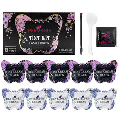 PERMANIA kit front packaging showing professional lash color, easy at-home use