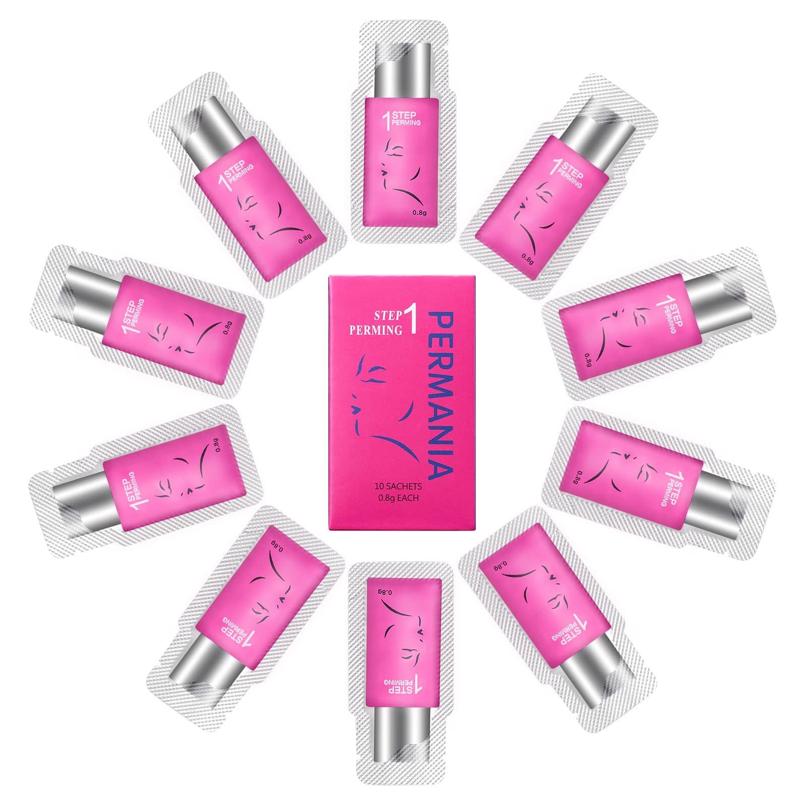 Detailed PERMANIA sachet label and batch marking to show sealed freshness