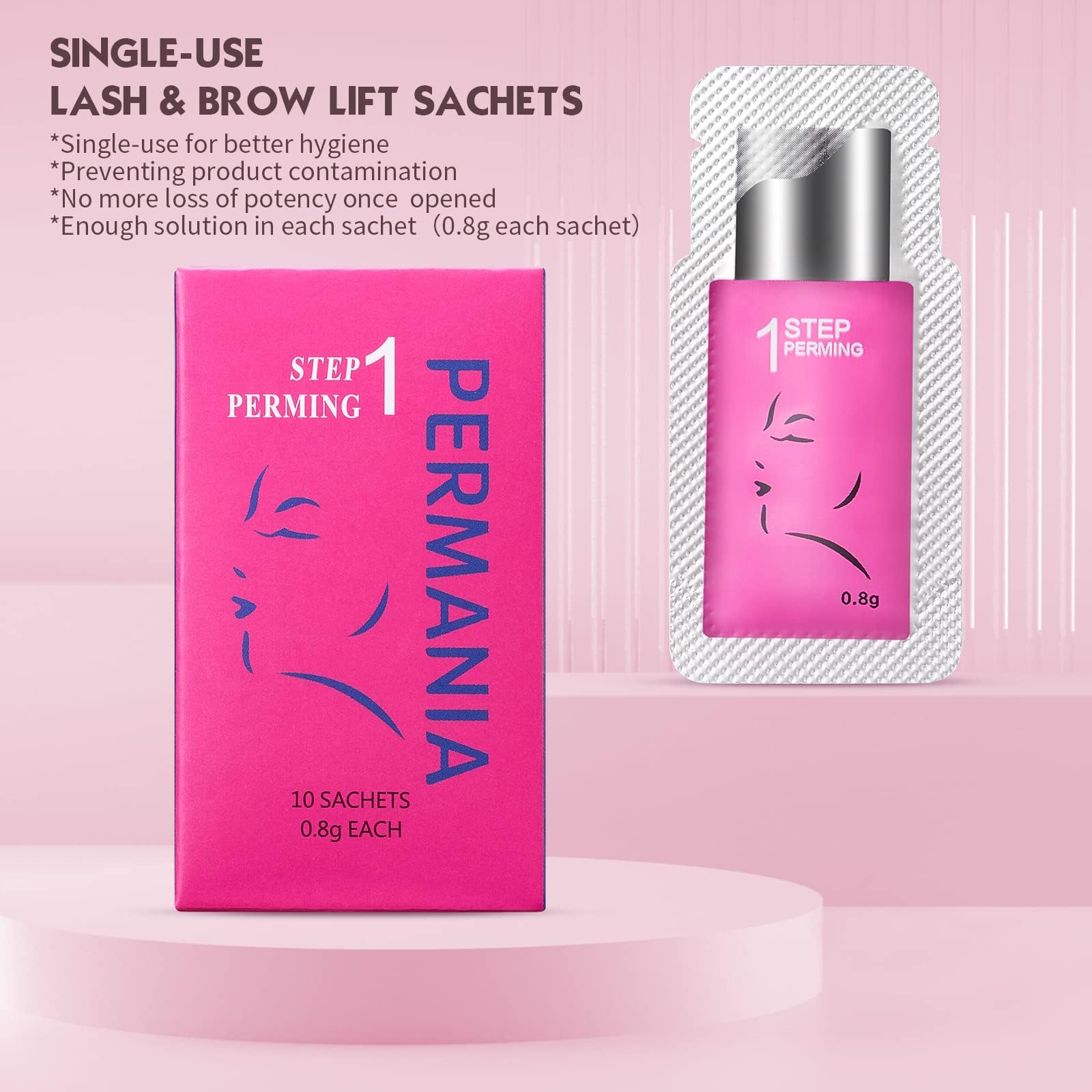 PERMANIA prep sachet being opened to dispense measured 0.8g for hygiene