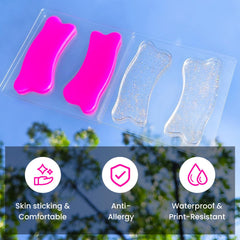 PERMANIA side profile showing pad contour fitting under eye for secure protection benefit