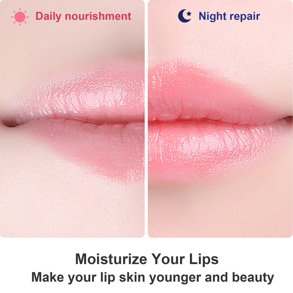 Permotary before-and-after lips comparison showing smoother texture