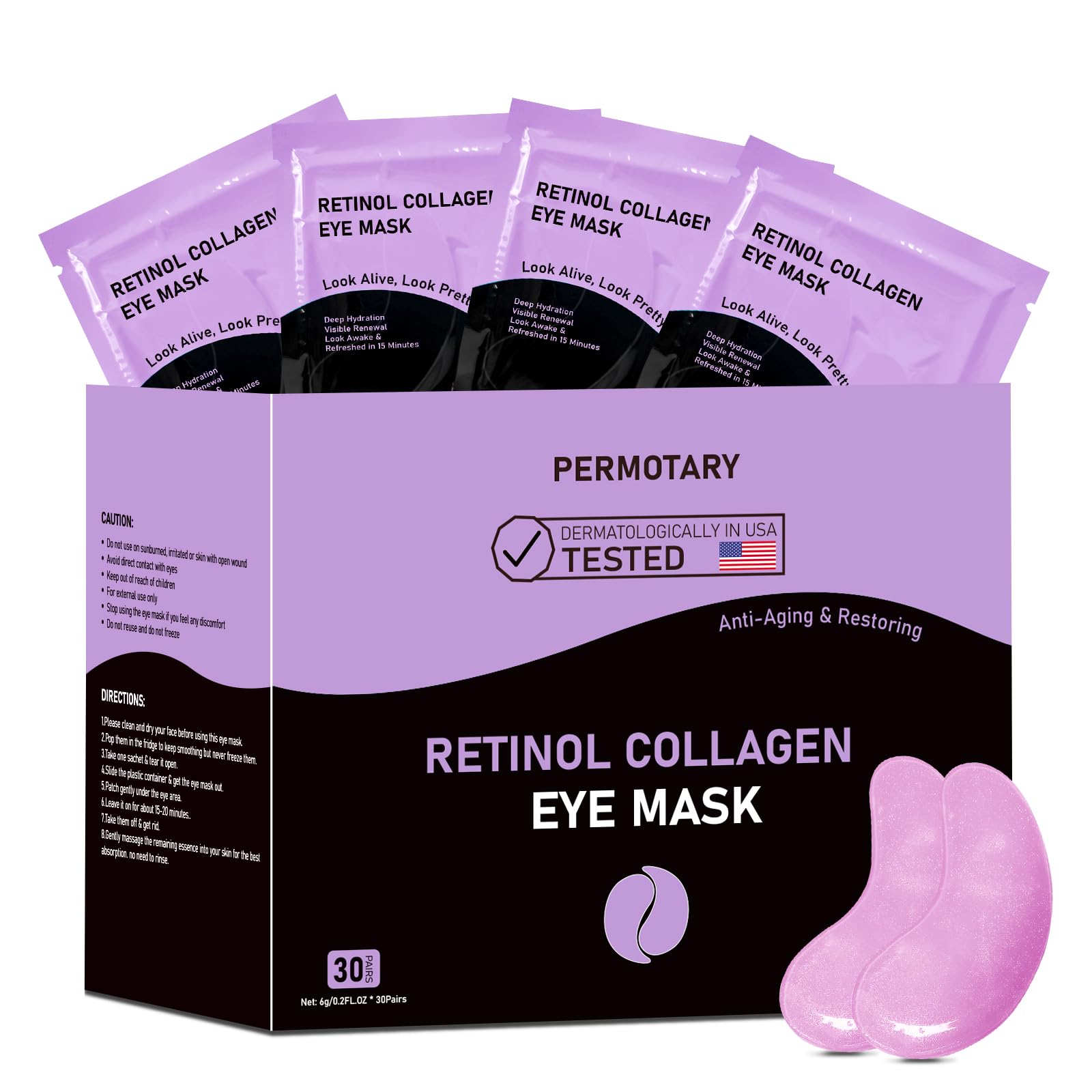 Permotary front packaging showing 30 pairs and product benefit