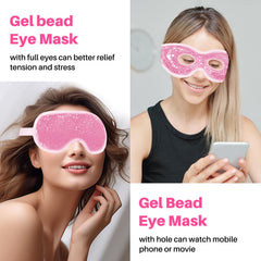 Permotary mask in use on a person providing soothing relief