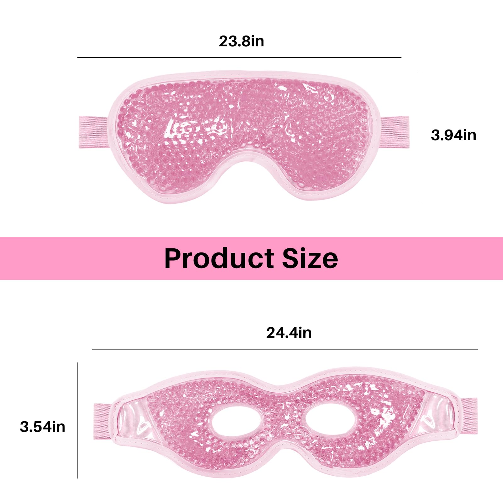 Permotary mask next to hand to show compact size and portability