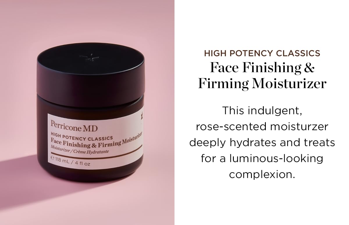 Perricone MD open jar top view revealing smooth, rose-scented cream
