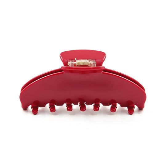 PERSONFUN cherry red clip front view showing glossy finish and shape, stylish hold