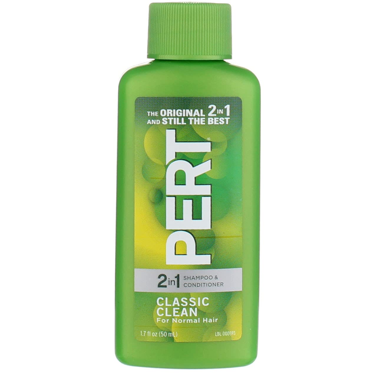 Pert bottle front packaging shows product and travel-size convenience