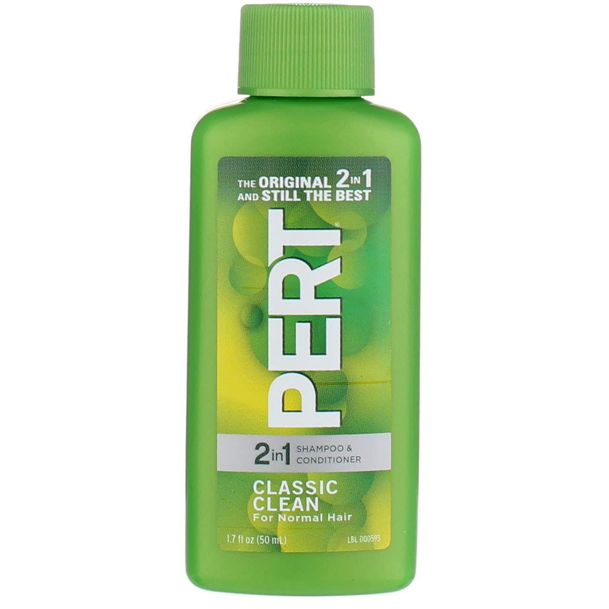 Pert bottle front packaging shows product and travel-size convenience