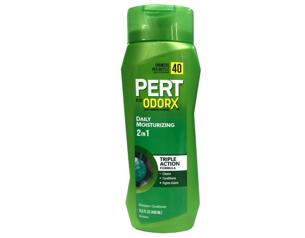 Pert label close-up highlighting product name and cleansing benefits