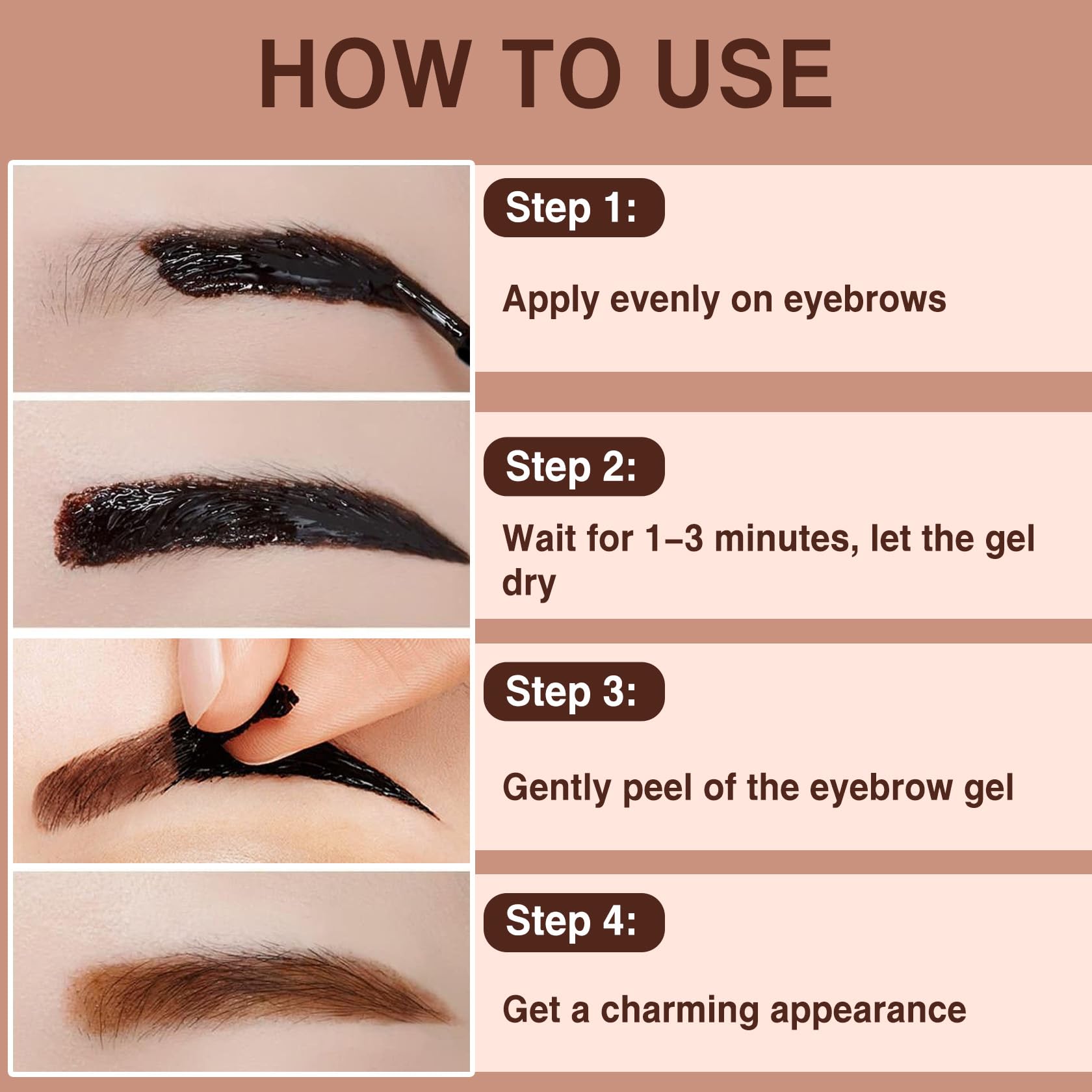 PERVALA before and after comparison illustrating fuller brows