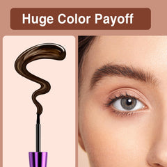 PERVALA peeling off gel to reveal defined tinted eyebrow result