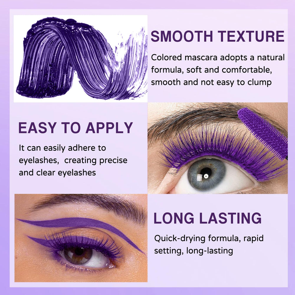 PERVALA mascara applied on lashes before and after, visible length benefit