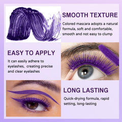 PERVALA mascara applied on lashes before and after, visible length benefit