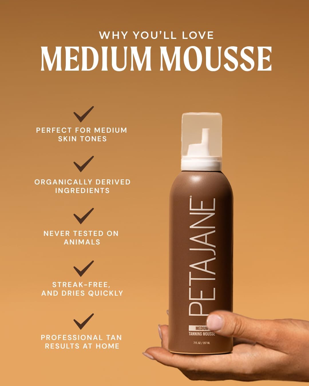PETAJANE mousse texture close-up illustrating smooth, easy blending