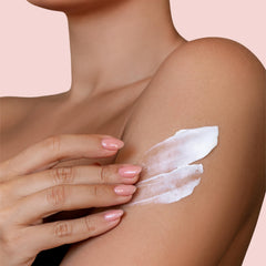 Petal Fresh applied to elbow showing immediate softening benefit