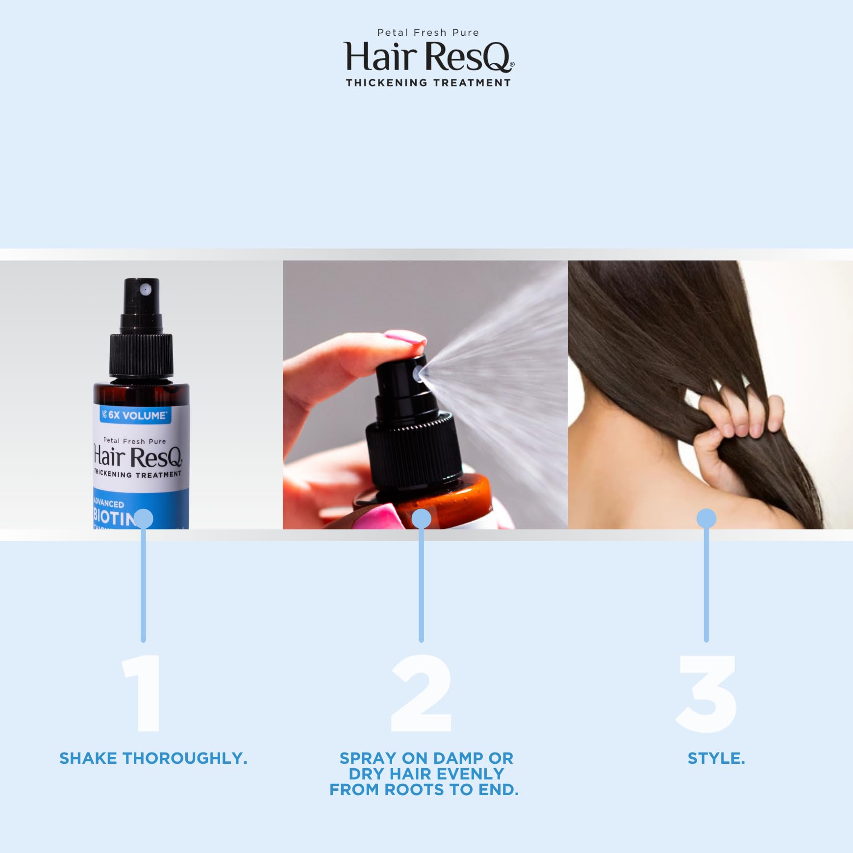 Petal Fresh being applied to damp hair for long-lasting lift benefit