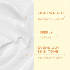 Petal Fresh label close-up featuring niacinamide and shea butter benefits