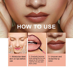 Petansy application demonstration on model for defined lip shape