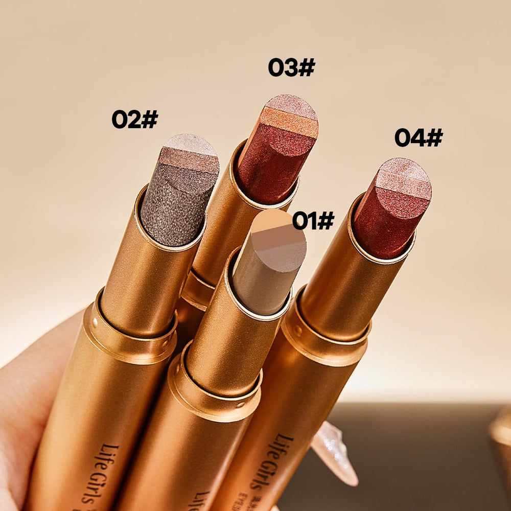 Petansy eyeshadow stick applied on model for quick eye look