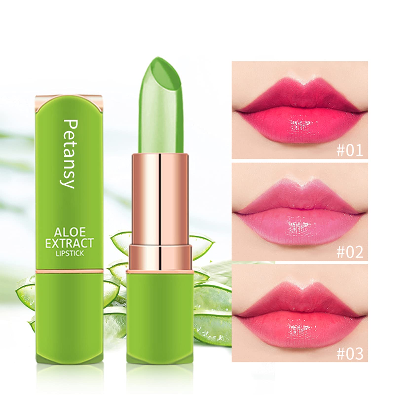 Petansy close-up of lipstick texture highlighting smooth, hydrating finish