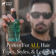 Before and after hair shot using Pete & Pedro showing fuller volume